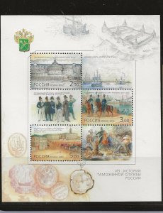 RUSSIA Sc 6720 NH issue of 2002 - SOUVENIR SHEET - CUSTOMS SERVICE