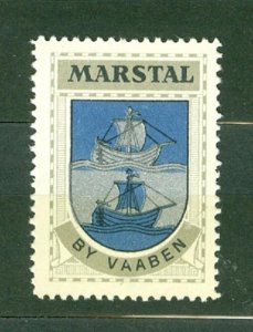 Denmark. Poster Stamp 1940/42. Mnh. Town: Marstal. Coats Of Arms: Ships, Ocean.