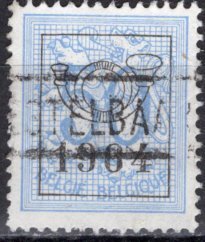 Belgium; 1951: Sc. # 414; O/Used Ultra PreCancel Single Stamp