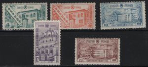 MANCHUKUO, 122-126, MINT HINGED SHORT SET