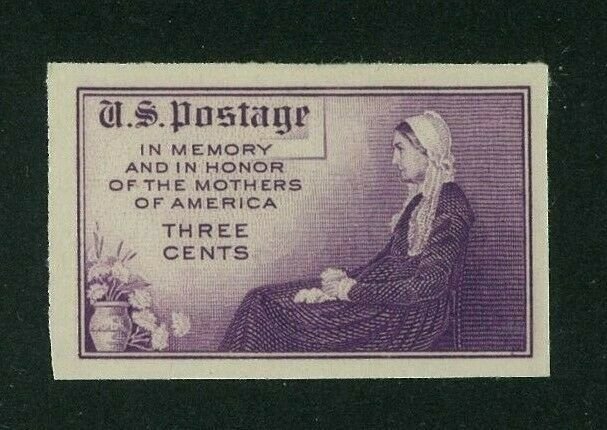 US 1935 3c deep purple Mothers Imperf, Scott 755 Mint NGAI, Value = 60c