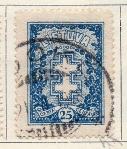 Lithuania 1926 Early Issue Fine Used 25c. 055506