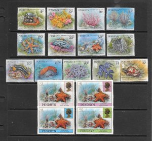 PENRHYN #420-35A  MARINE LIFE  MNH