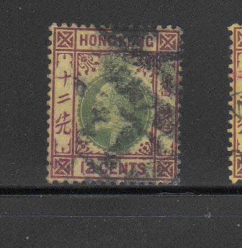 HONG KONG #96  1904  12c  KING EDWARD VII    USED F-VF  a