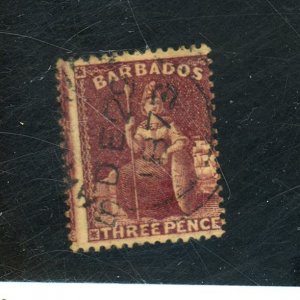 BARBADOS #38 USED AVE-FINE Cat $140