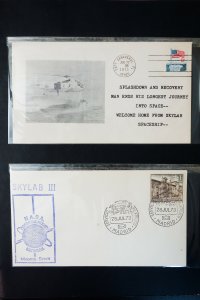 US Early Unsearched Space Program Stamp Covers Collection