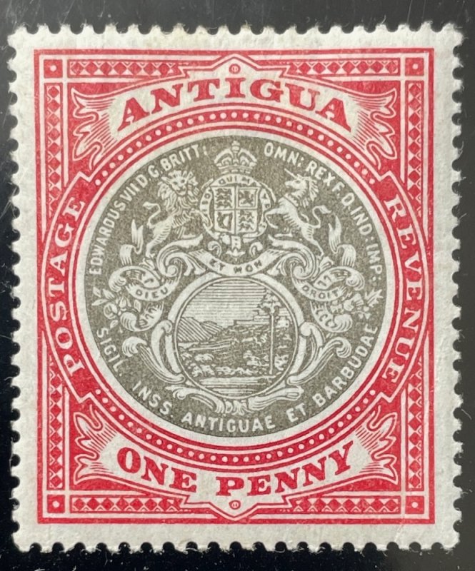 Antigua, Scott. 22, Unused LH, Pencil and Other Rearmarks (pic)