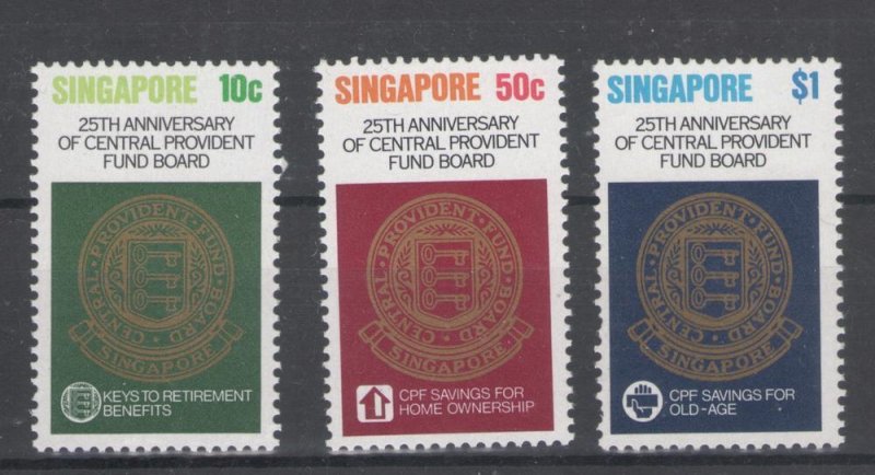 Singapore 1980 Provident Fund Board Scott # 353 - 355 MNH