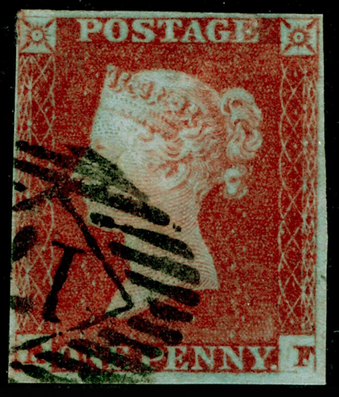 SG8, 1d red-brown PLATE 81, USED. Cat £30. 