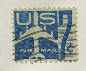 USA 1958 Scott C51 used - 7c,  Jet Airliner