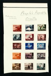 People's Republic of Croatia Stamps Overprints, Minkus #226-242