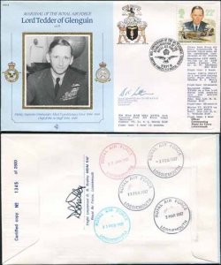 CDM8a RAF COMMANDERS Lord Tedder of Glenguin Signed Gp Capt K B Latton (O)