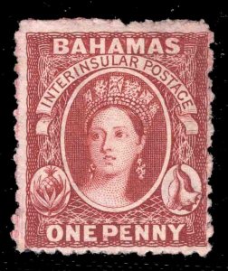 MOMEN: BAHAMAS SG #20y P12.5 CRCC INVERTED & REVERSED WMK UNUSED £180 LOT #66459