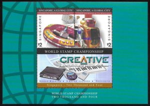 SINGAPORE WORLD STAMP CHAMPIONSHIP 2004 COMM & TECHNOLOGY - CREATIVE (2004) MNH