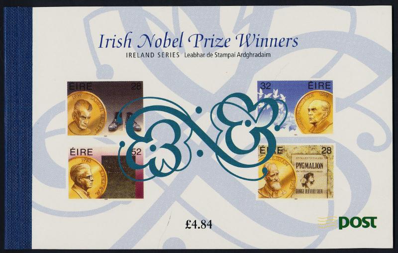Ireland 947b Booklet MNH Irish Nobel Prize Winners