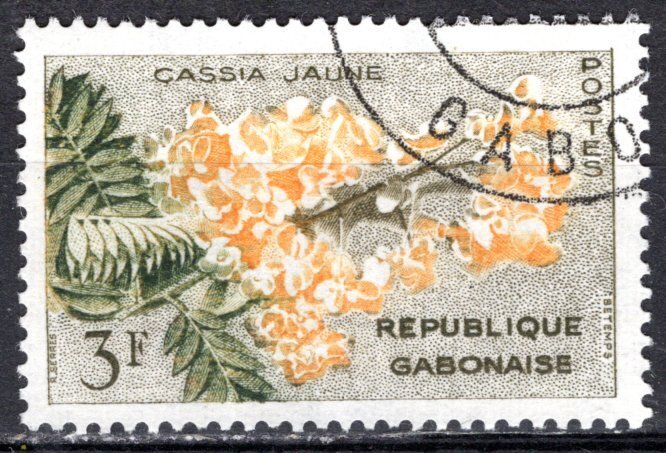 Gabon; 1961: Sc. # 157: Used CTO Single Stamp