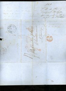 1859 Stampless Letter Addressed to Christiansund Norway - Intriguing