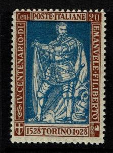 Italy SC# 201a, Mint Never Hinged, Light Pencil Mark - Lot 012217