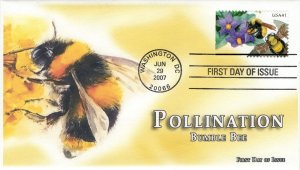 AO-4153-3, 2007, Pollination,  FDC,  Standard Postmark, Add-on Cachet, Washingto