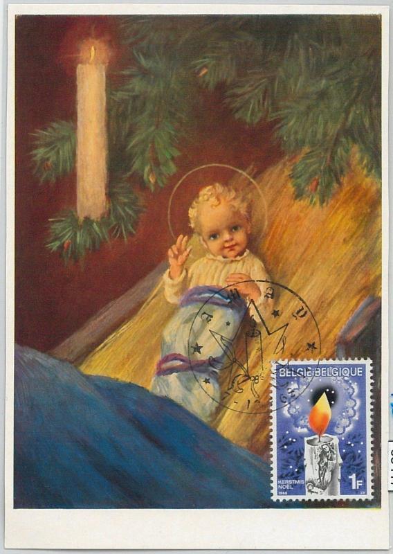 63417 -  BELGIUM - POSTAL HISTORY: MAXIMUM CARD 1968 -  ART Christmas