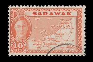 SARAWAK 1950 SCOTT # 186. # 1