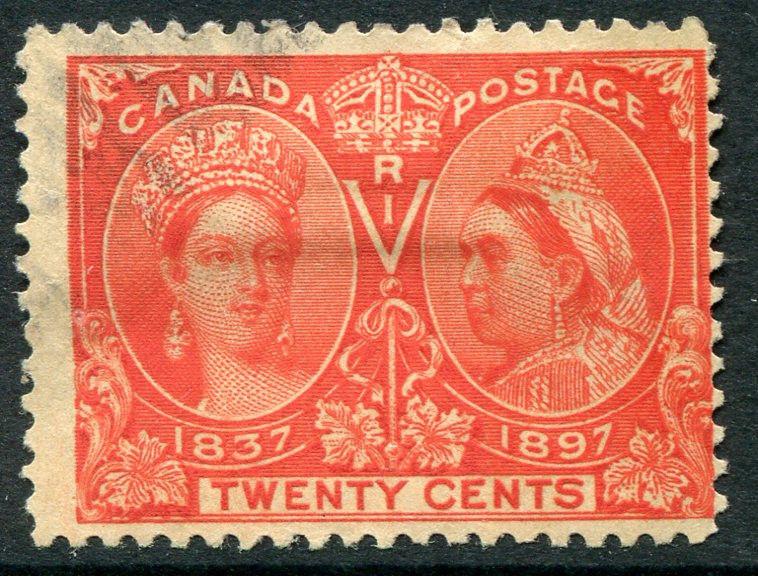 CANADA - # 59 AVG Center Used Issue - QUEEN VICTORIA 60TH YEAR REIGN - S5574