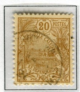 FRENCH COLONIES; NEW CALEDONIA 1905 Pictorial issue used 20c. value