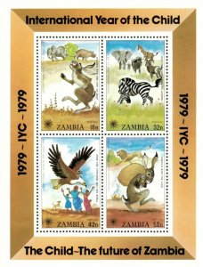 Zambia 1979 - International Year of the Child - Souvenir Sheet - Sc 199A - MNH