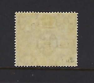 PAPUA NEW GUINEA SCOTT #21- 1907 SMALL OVERPRINT 2D (VIOLET) -MINT LH