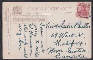 Germany - Koln May 1909 Post Card to Canada