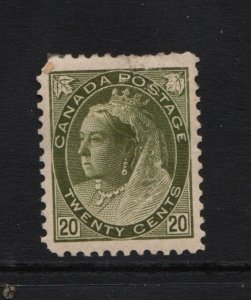 Canada SC# 84, Mint Hinged, Hinge Rem, top left corner perf creased - S15318