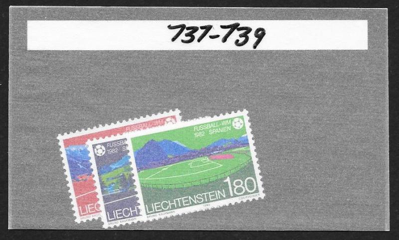 LIECHTENSTEIN Sc#737-739 Complete Mint Never Hinged Set