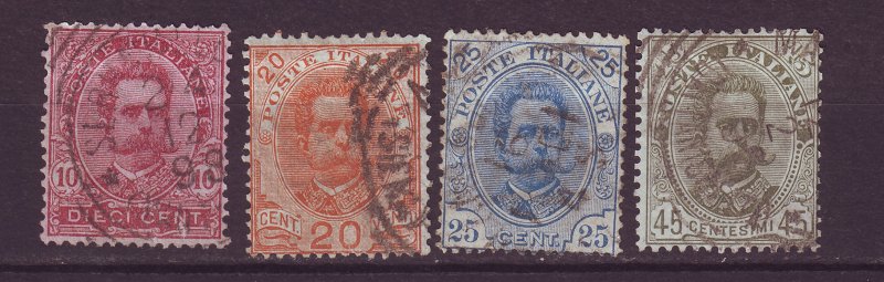 J24754 JLstamps 1891-6 italy used #68-71 king