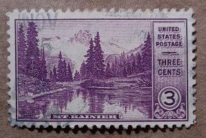 United States #742 3c Mt. Rainier National Park USED (1934)