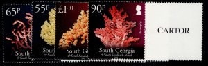 SOUTH GEORGIA & SANDWICH ISLANDS QEII SG479-482, 2009 corals set, NH MINT.