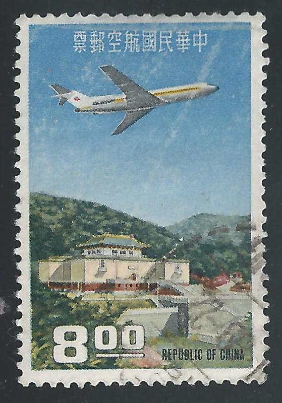 Republic of China #C77 Boeing 727 Over Natl Palace Museum, Taipei