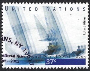 United Nations #887  37¢ International Year of Sports (2005). Used.