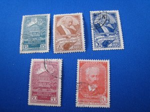 RUSSIA 1940  -  SCOTT # 789-793  USED