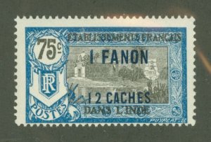 French India #127 Unused Single