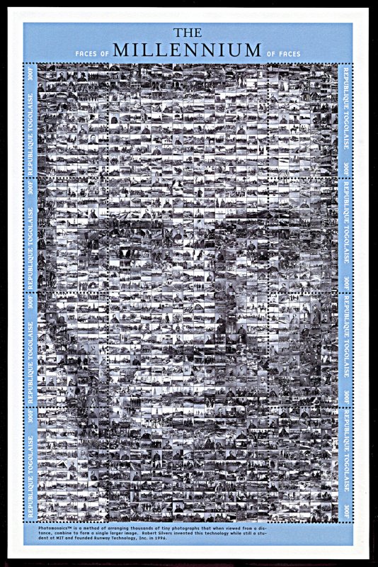 Togo 1890, MNH, Abraham Lincoln Photomosaic miniature sheet