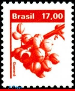 1666 BRAZIL 1982 - ECONOMIC RESOURCES, GUARANA, FRUITS, PLANTS, RHM 610, MNH