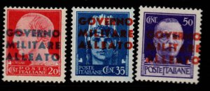 Italy,  AMG Scott 1N10-13 MNH** for civilian use under Allied occupied Naples