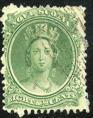 Nova Scotia Scott 11 UF-VFH - 1860 8½c Queen Victoria - SCV $22.00