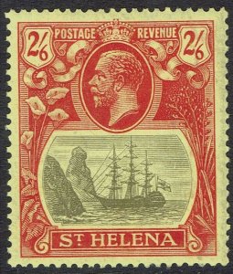 ST HELENA 1922 KGV SHIP 2/6 WMK MULTI SCRIPT CA 