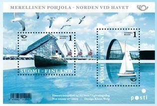 Finland 2010 Sea museum and port in Kotka ships set of 2 stamps in block MNH