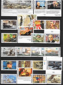 MARSHALL ISLANDS 1989-92 S/SHEET CONTAINING 25 HISTORY OF WWII STAMPS MNH (r)