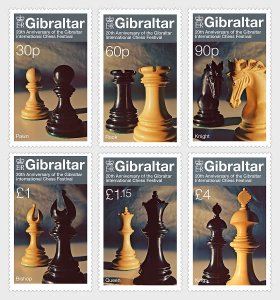 Gibraltar - Postfris/MNH - Complete set 20 years Chess Festival 2022