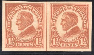 US STAMPS #576 LINE PAIR MINT OG NH LOT #21130