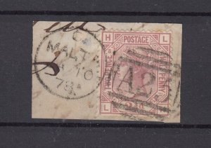 GB QV 1873 2 1/2d Rosy Mauve Used In Malta On Piece SG141 Plate 8 VFU BP9236