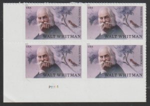 SC# 5414 - (85c) - Walt Whitman, MNH Plate Block/4 - LL # P11111